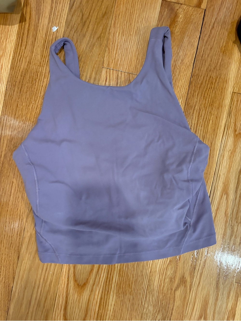 Cropped Athletic Tank Top — Dusty Lavender